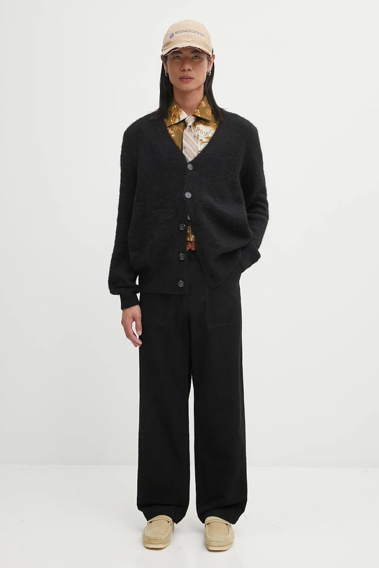 A.P.C. cardigan din amestec de lână Cardigan Davis WPABE.M22330 negru
