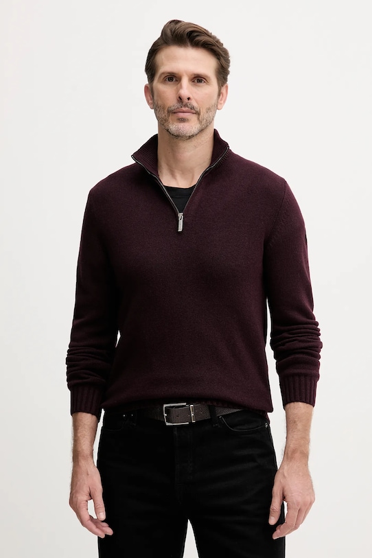 Pulover z volno Colmar Srednje debeline bordo 4472.5YR