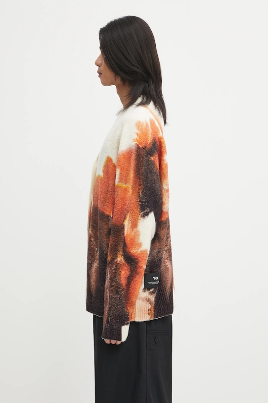 Y-3 wool blend cardigan Graphic JX7333 beige AW25