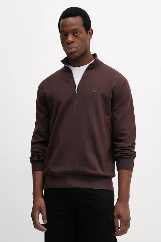 Πουλόβερ Calvin Klein άλλο καφέ LV040BM356