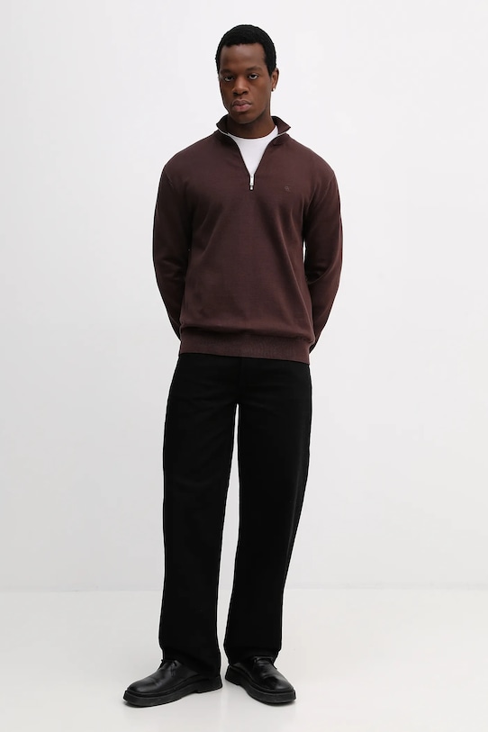 Πουλόβερ Calvin Klein LV040BM356 καφέ SS26