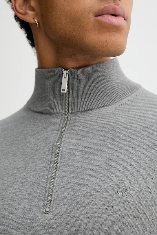 Calvin Klein sweter LV040BM356 szary