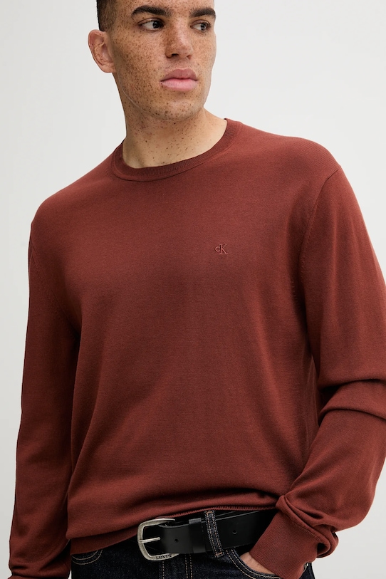 Odzież Calvin Klein sweter LV040BM356 pomarańczowy