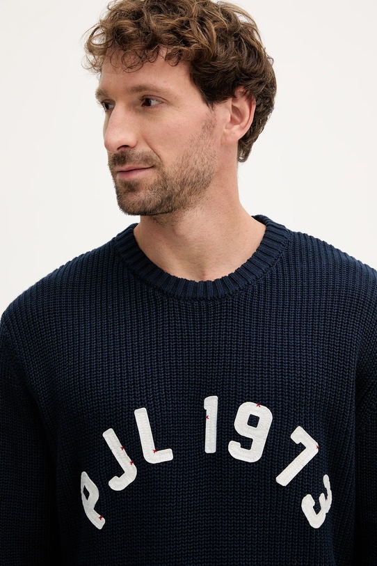 Pepe Jeans sweter bawełniany granatowy PM7000006