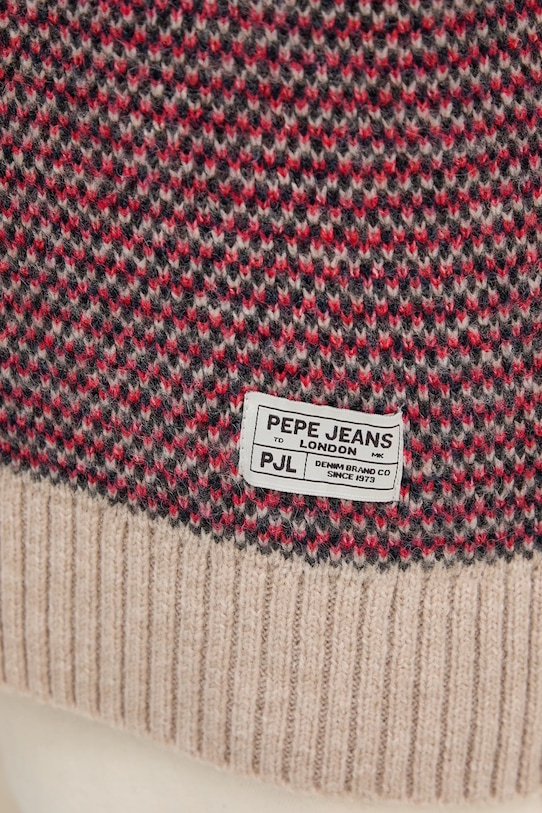 Pepe Jeans sweter z domieszką wełny PM7000017 bordowy
