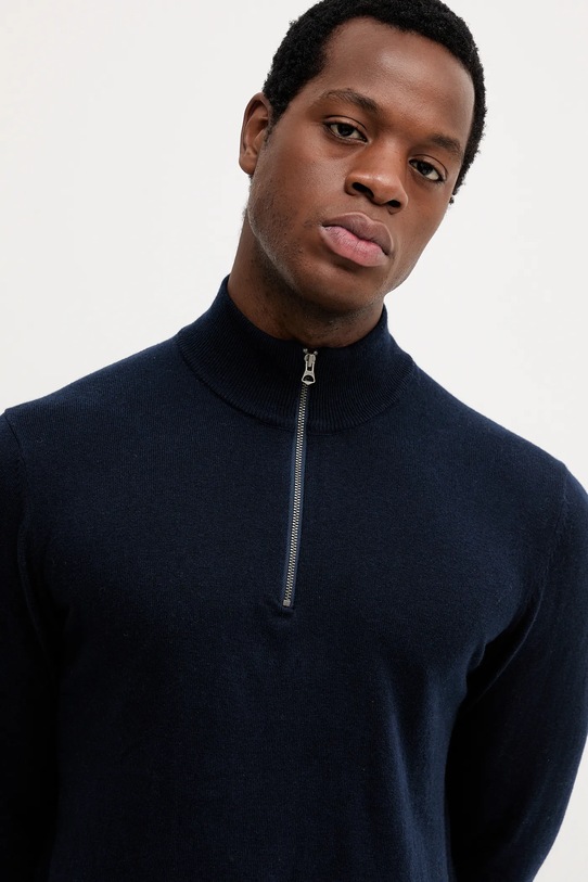 Pepe Jeans pulover din amestec de lână bleumarin PM7000012