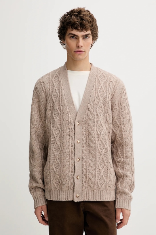 Levi's kardigan z dodatkiem wełny średniej grubości beżowy 003B5