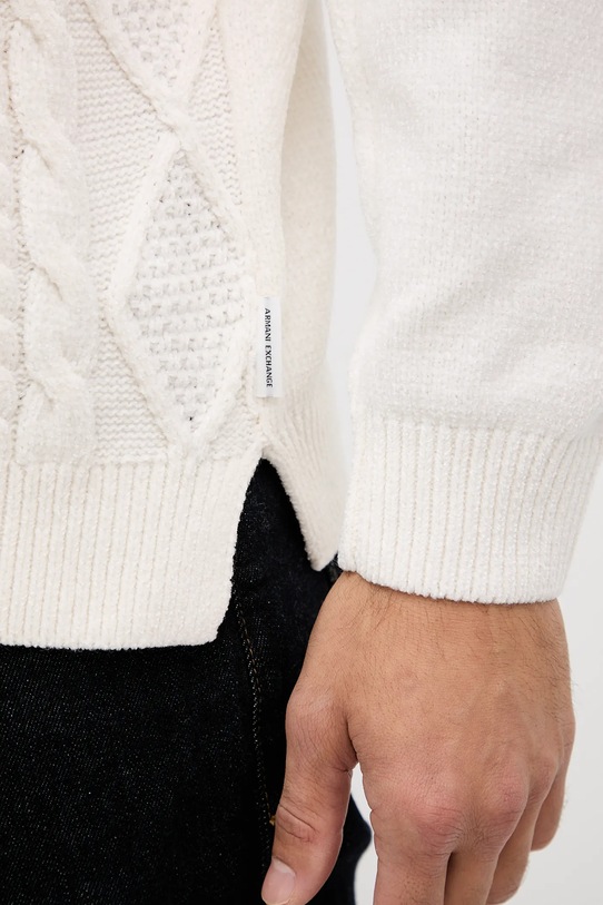Armani Exchange sweter z dodatkiem wełny XM001331.AF13776 beżowy