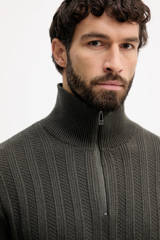 Armani Exchange sweter z dodatkiem wełny zielony XM001332.AF13776