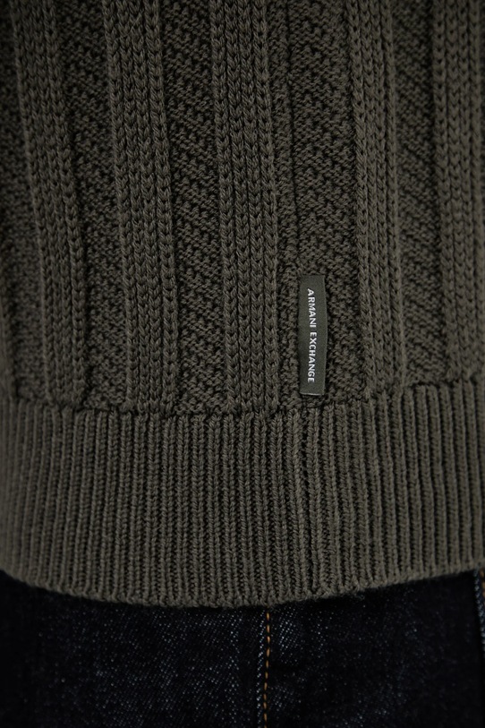 Armani Exchange sweter z dodatkiem wełny XM001332.AF13776 zielony