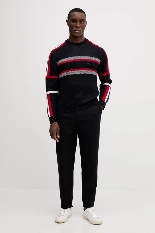 Armani Exchange sweter z dodatkiem wełny XM001341.AF13776 granatowy AW25
