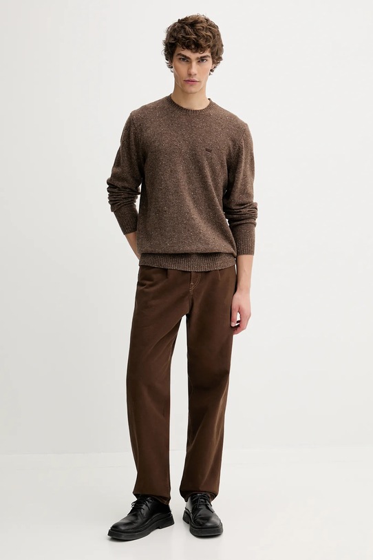 Levi's sweter z dodatkiem wełny A4320.0027 brązowy AW25