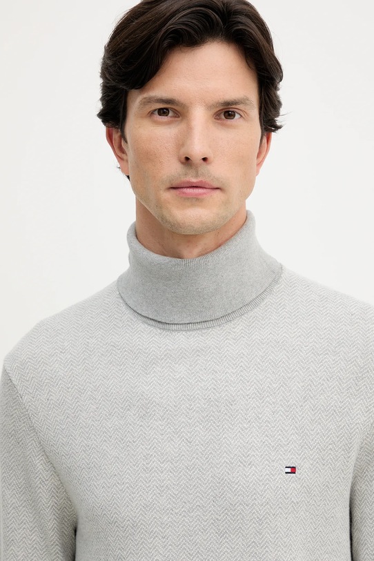 Tommy Hilfiger pulover din amestec de lână gri MW0MW40446