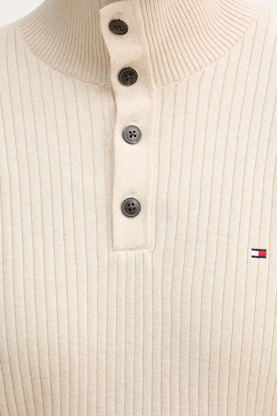 Tommy Hilfiger sweter z domieszką kaszmiru MW0MW40447 beżowy