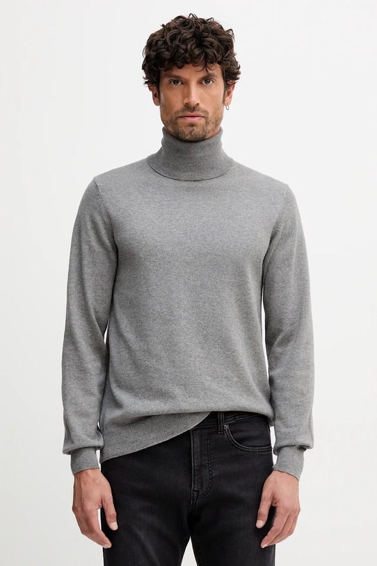 Geox sweter z domieszką kaszmiru z domieszką wełny szary M5670E.T3298