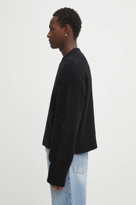 Heliot Emil sweter wełniany PREAW25.M.07.063.BLK01. czarny AW25