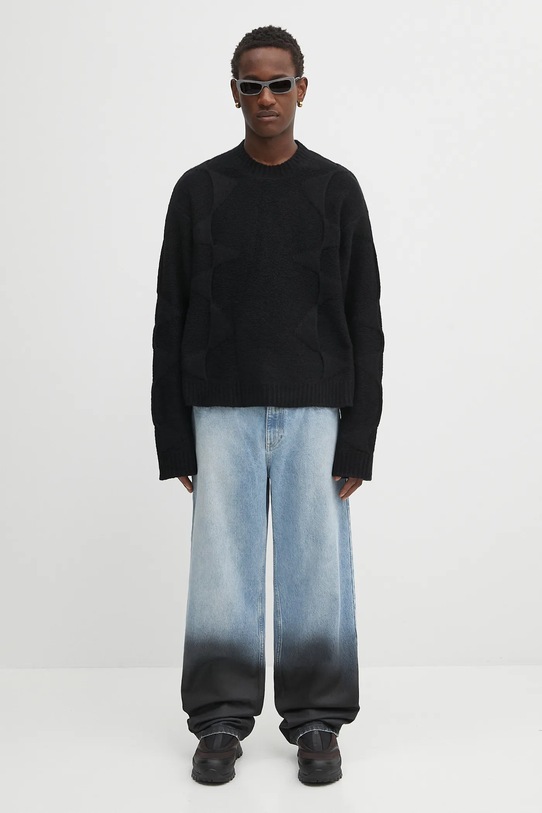 Heliot Emil maglione in lana PREAW25.M.07.063.BLK01. nero