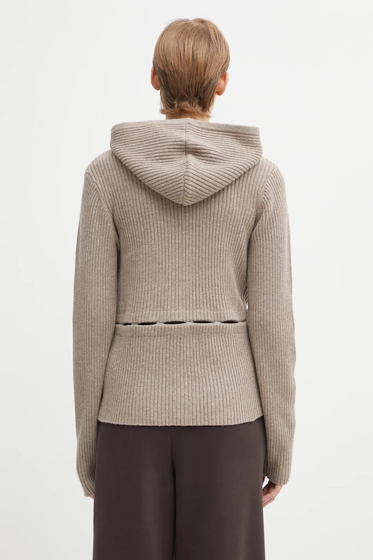 Odzież Heliot Emil kardigan wełniany AW25.W.07.084.DST19 brązowy