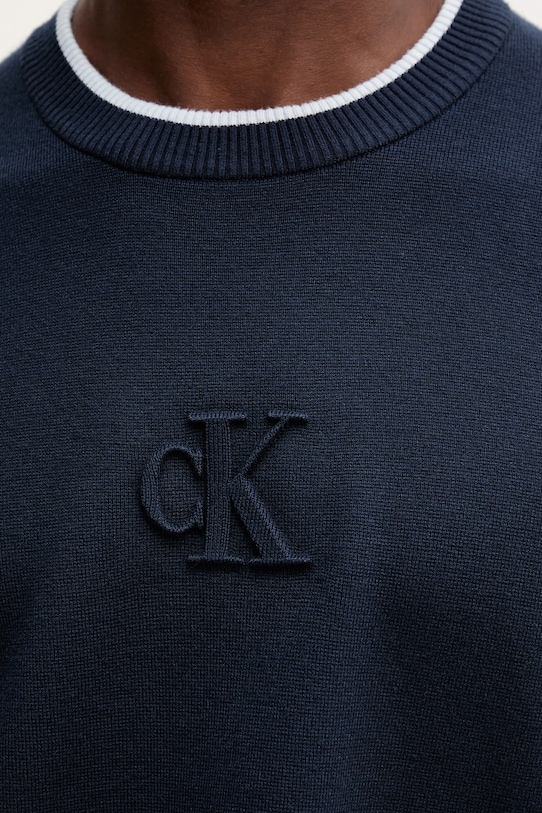 Πουλόβερ Calvin Klein Jeans LV04RD300G σκούρο μπλε