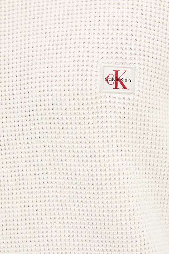 Calvin Klein Jeans sweter bawełniany LV04RD313G beżowy