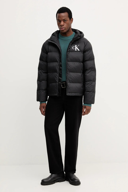 Calvin Klein Jeans pamut pulóver LV04RD313G türkiz AW25