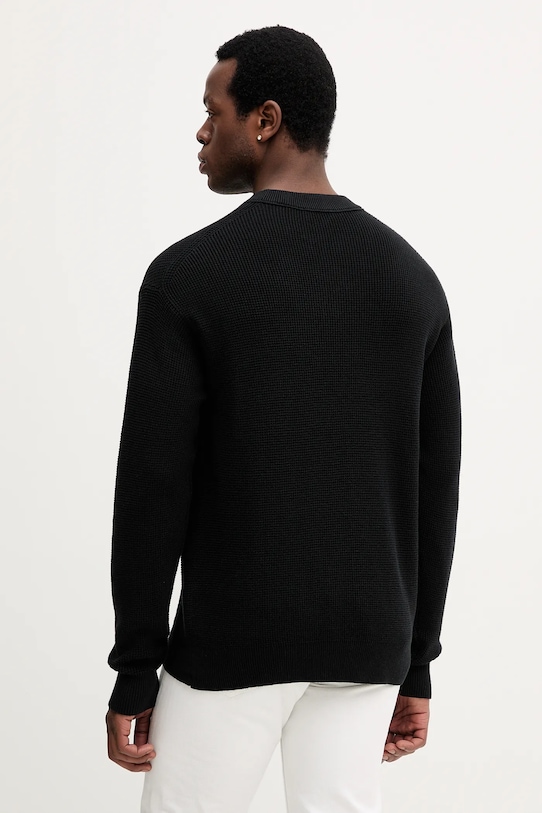 Odzież Calvin Klein Jeans sweter bawełniany LV04RD313G czarny