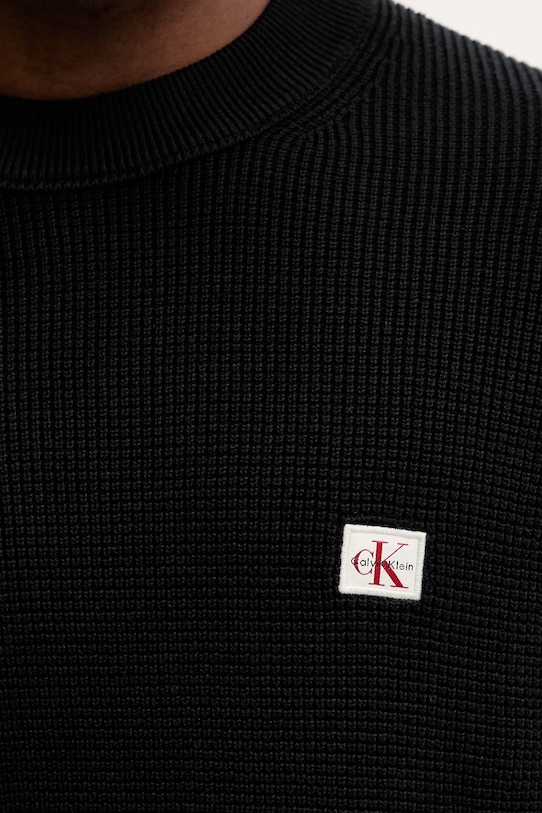 Calvin Klein Jeans sweter bawełniany LV04RD313G czarny