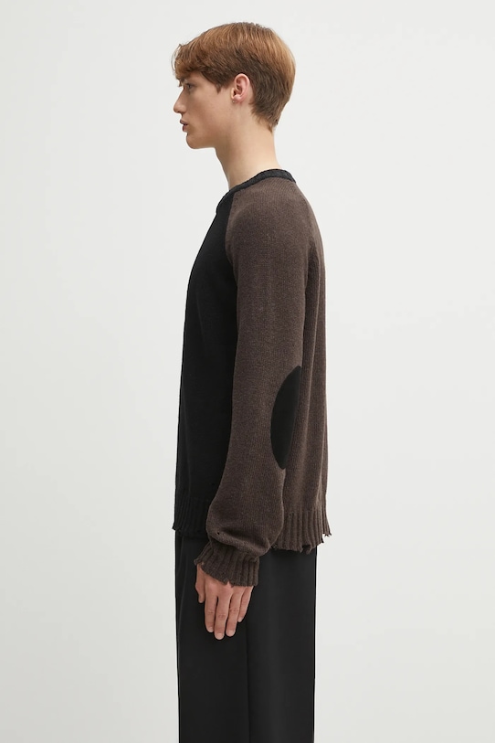 MM6 Maison Margiela pulover de lână SH2HL0028.M13160.961 negru AW25