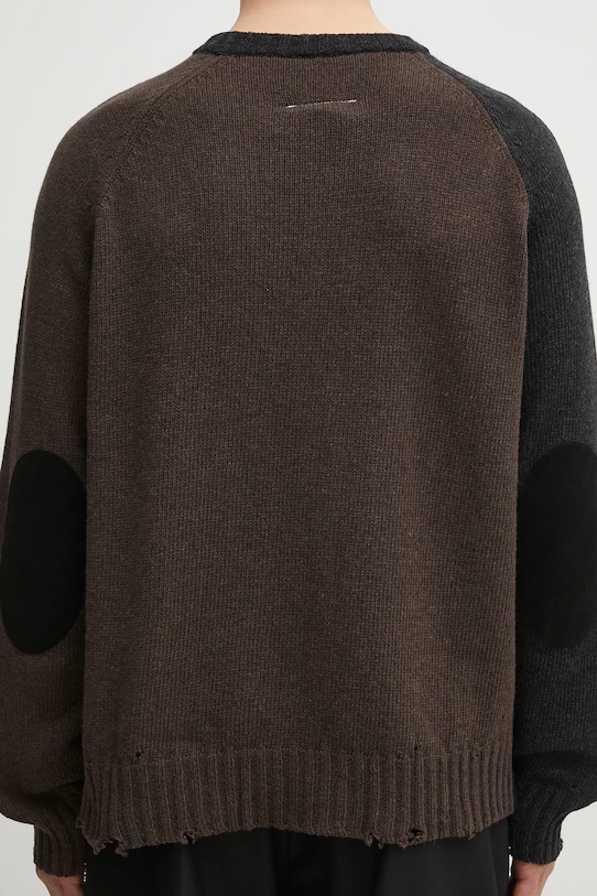 MM6 Maison Margiela pulover de lână negru SH2HL0028.M13160.961