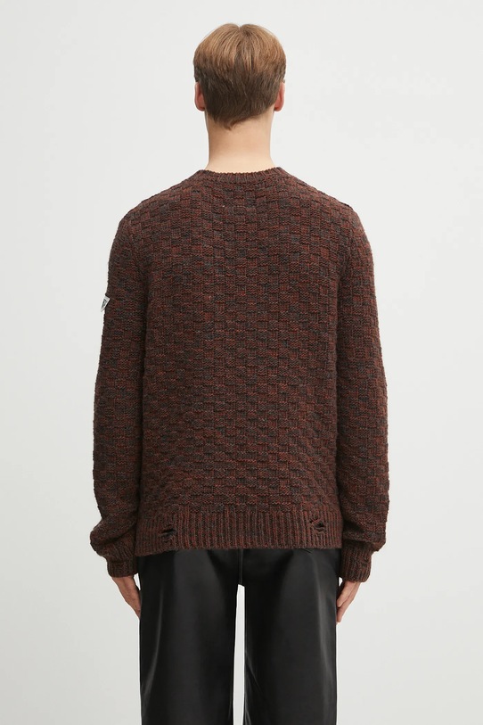 Odzież MM6 Maison Margiela sweter wełniany SH2HL0034.M13174.961 brązowy