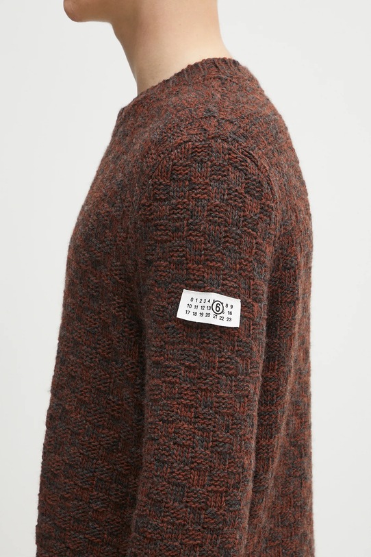 MM6 Maison Margiela sweter wełniany brązowy SH2HL0034.M13174.961