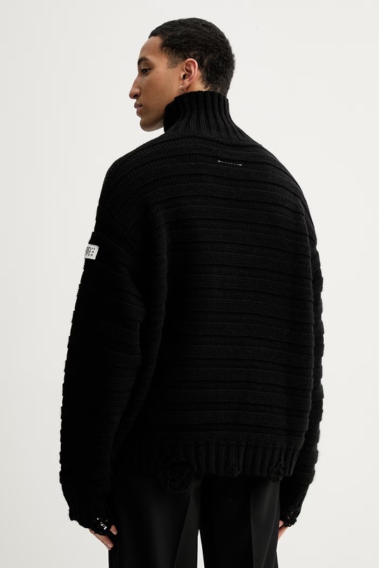 Odzież MM6 Maison Margiela sweter wełniany SH0HA0004.M13040.900 czarny