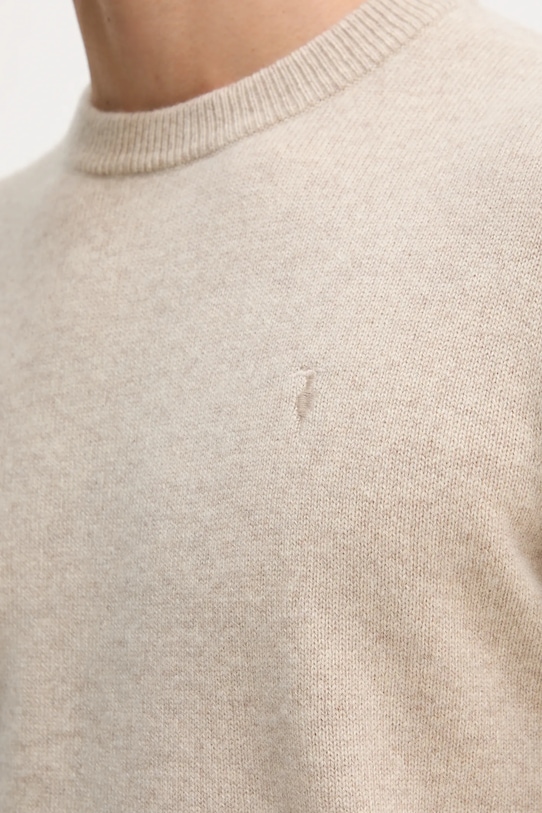 Trussardi sweter kaszmirowy M0208000022N beżowy