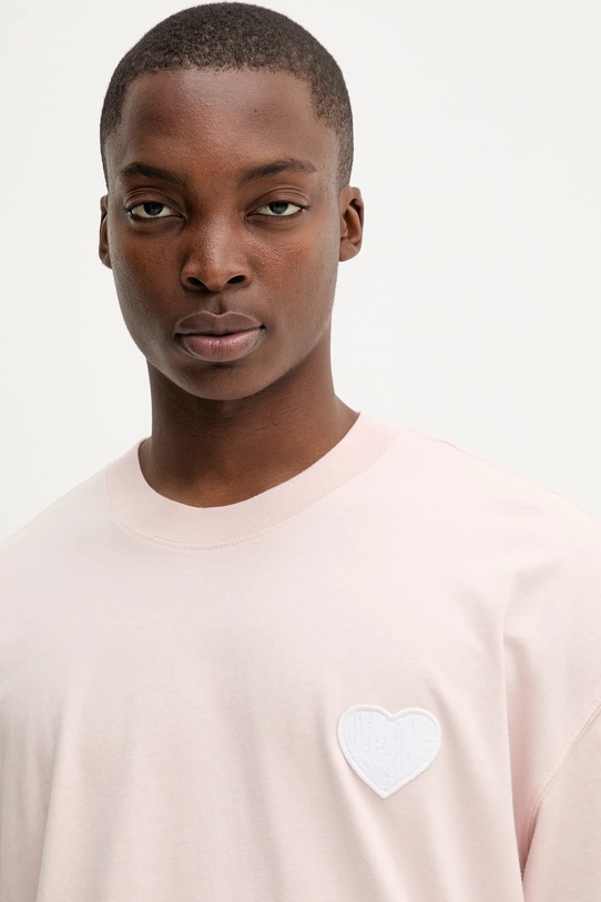 Бавовняна футболка AllSaints LOVER рожевий M041JC