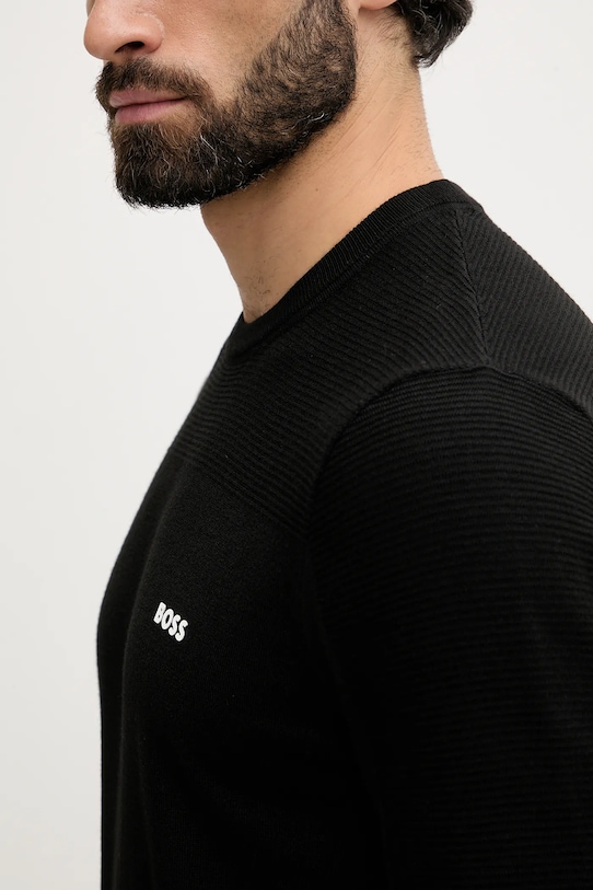 Светр із додаванням вовни BOSS Green 50547507 чорний