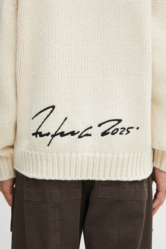 Kenzo sweter wełniany Rws Futura Jumper FF65PU7573CT beżowy