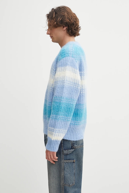 Sveter s prímesou vlny Kenzo Speed Stripe Jumper FF65PU7653CG modrá AW25