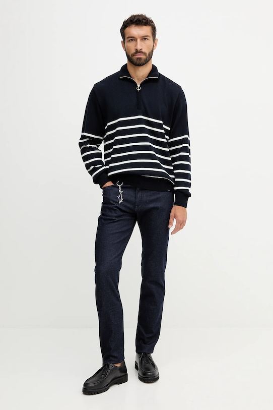 Paul&Shark sweter z wełną 15311142 granatowy AW25