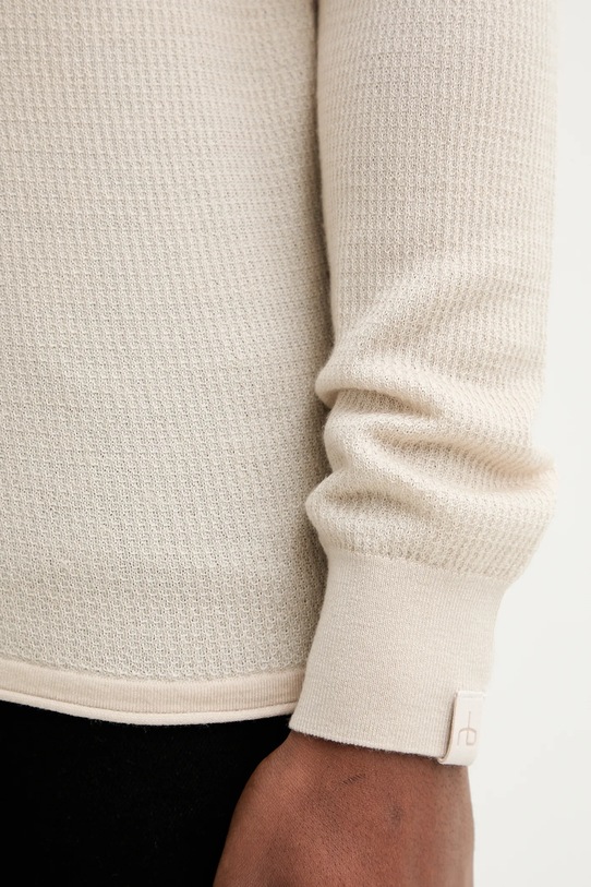 Rag & Bone sweter z dodatkiem wełny RH3225F6MWL beżowy