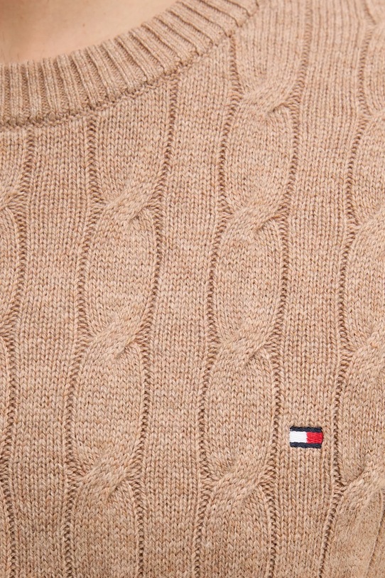 Tommy Hilfiger sweter wełniany MW0MW40442 beżowy
