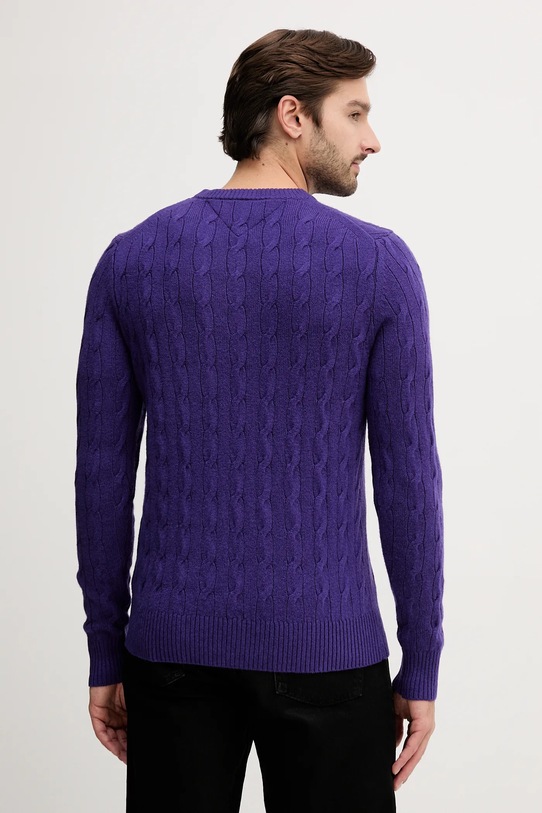 Odzież Tommy Hilfiger sweter wełniany MW0MW40442 fioletowy