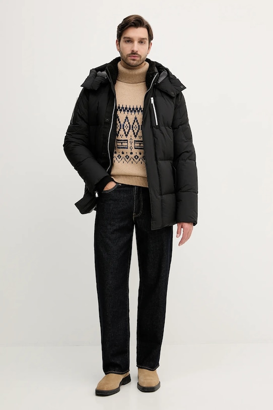 Πουλόβερ με προσθήκη μαλλιού Tommy Hilfiger MW0MW40843 καφέ AW25