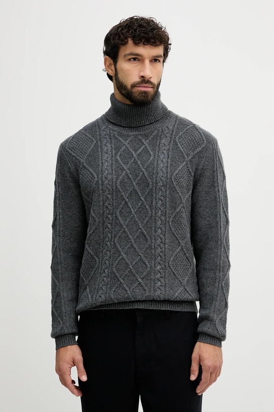 Tommy Hilfiger sweter wełniany wełna szary MW0MW40914