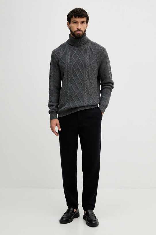 Tommy Hilfiger sweter wełniany MW0MW40914 szary AW25