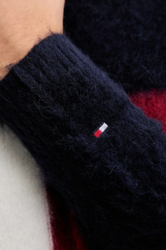 Sveter s prímesou vlny Tommy Hilfiger MW0MW41322 tmavomodrá