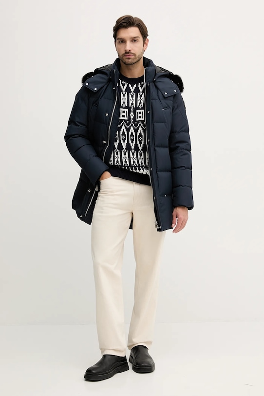 Sveter s prímesou vlny Tommy Hilfiger MW0MW42085 tmavomodrá AW25