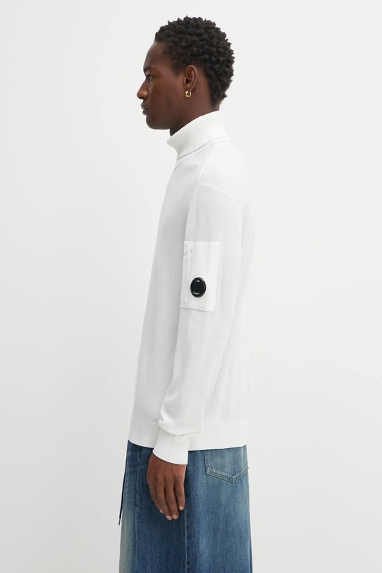C.P. Company sweter z wełną 19CMKN035A005528A beżowy AW25