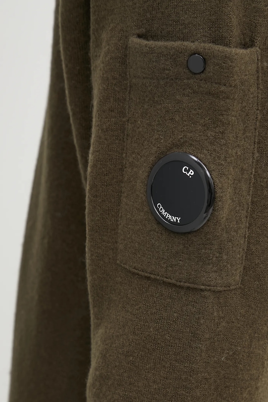 Свитер с добавлением шерсти C.P. Company зелёный 19CMKN198A110468A