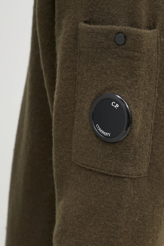 C.P. Company sweter z dodatkiem wełny zielony 19CMKN198A110468A