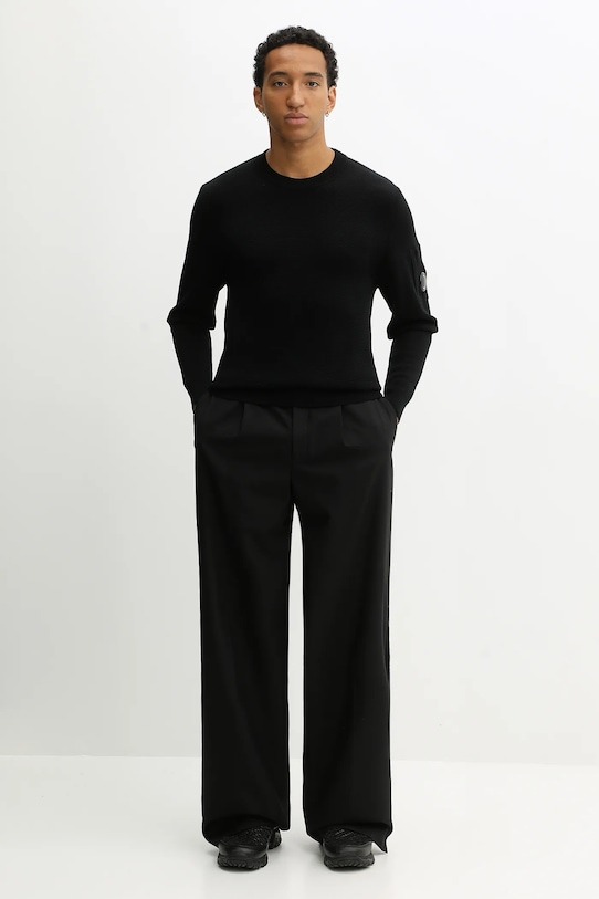 C.P. Company sweter z dodatkiem wełny 19CMKN200A006595A czarny